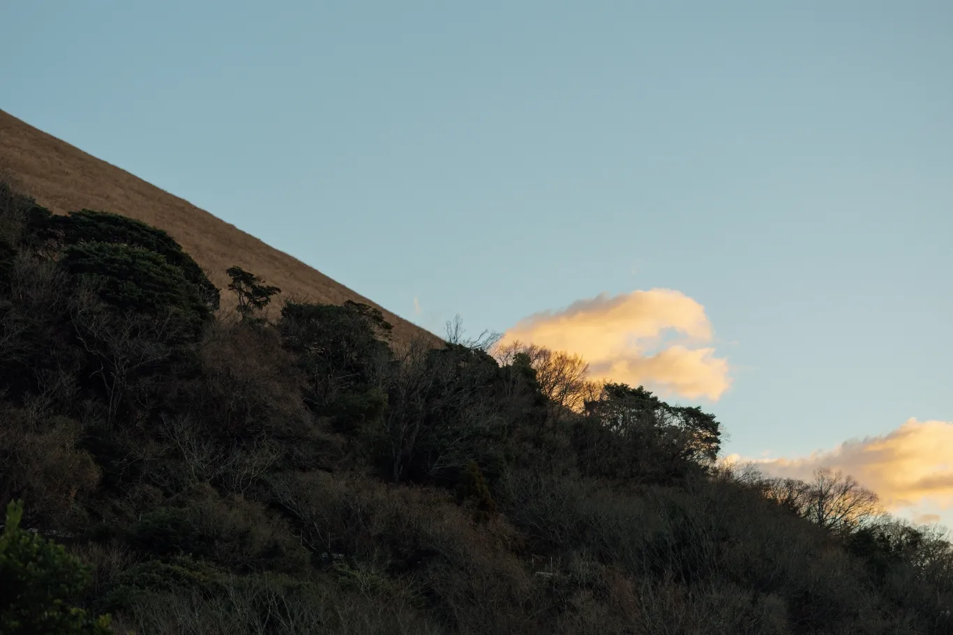 Beautiful views from the ridgeline of Omuroyama in every season and time of day.